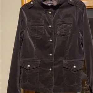 Mossimo Brown velvet button down jacket